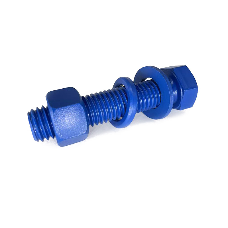 Klasse 10.9 12.9 8.8 A2 70 Sechseckschraube aus rostfreiem Stahl blau beschichtete Schraube